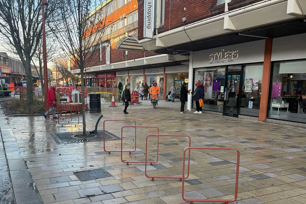 Post Construction Clean undertaken at Waltham Cross Town Centre Regeneration Scheme