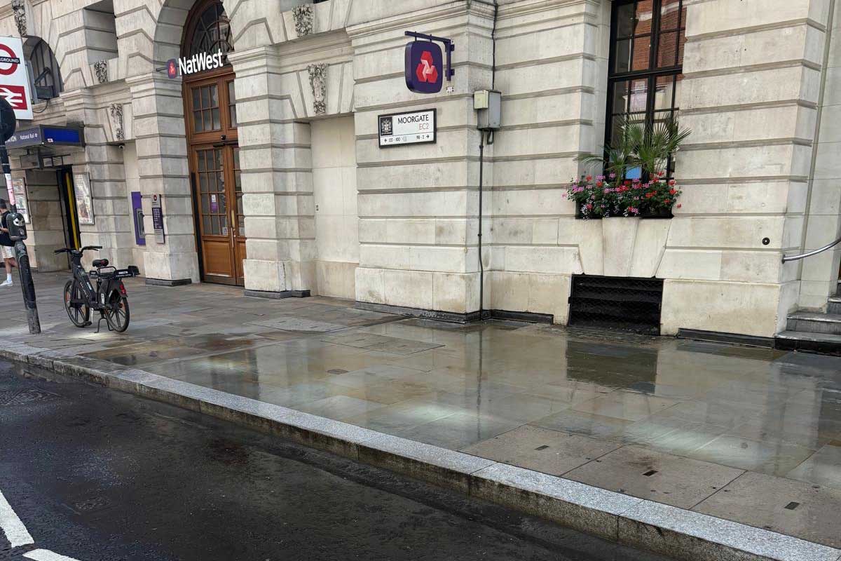 Pave-saver Paving Protector at 101 Moorgate, London